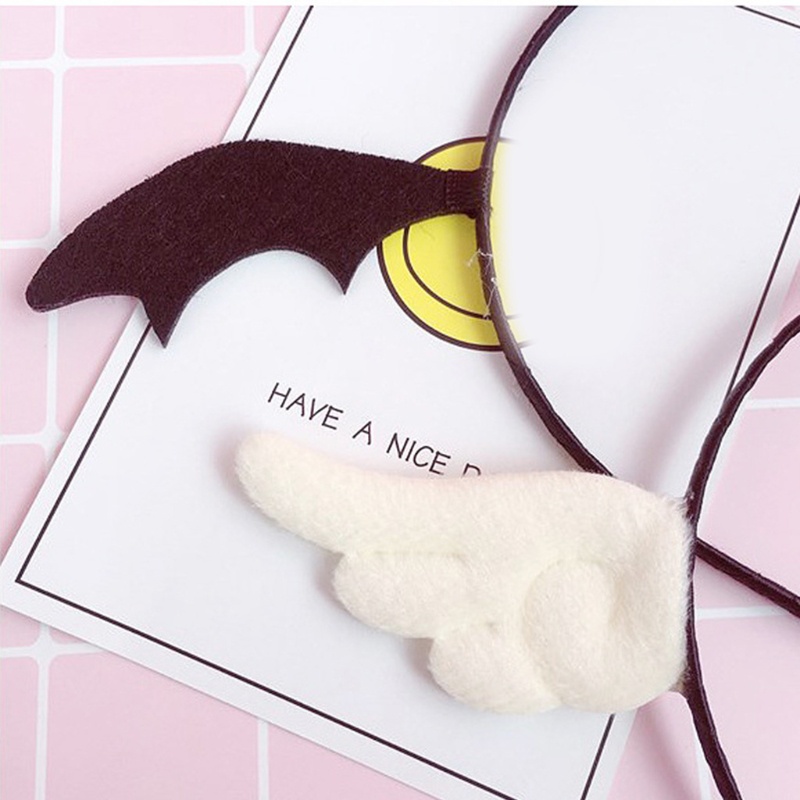 [Hàng mới về] Băng đô cài tóc hình cánh thiên thần ác quỷ cho dịp Halloween