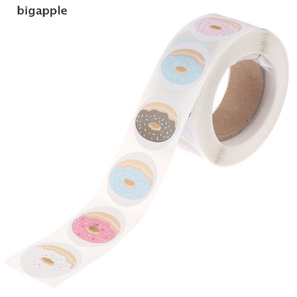 Set 500 Sticker Giấy Nến Hình Bánh Donut Với 8 Kiểu Dáng Khác Nhau