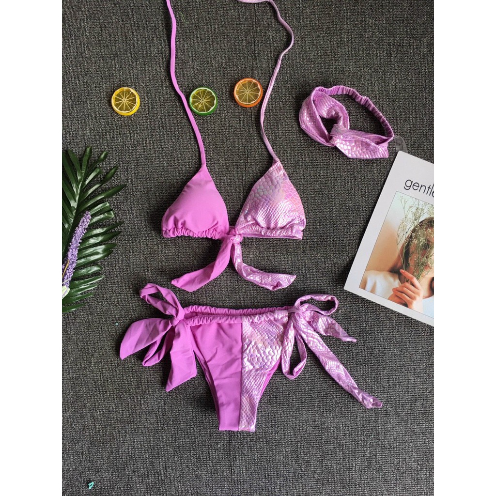 Bikini tam giác phối màu sexy( kèm hình thật)