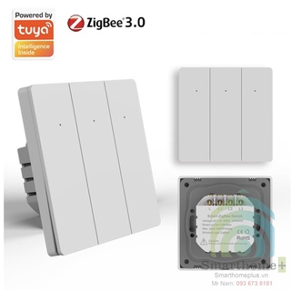 Công tắc cơ cao cấp không dây nguội zigbee hình vuông tuya zigbeeeu-kn