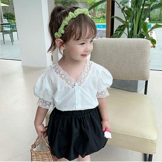 Set áo tiểu thư viền ren + quần quả bí - Hàng Quảng Châu Cao Cấp