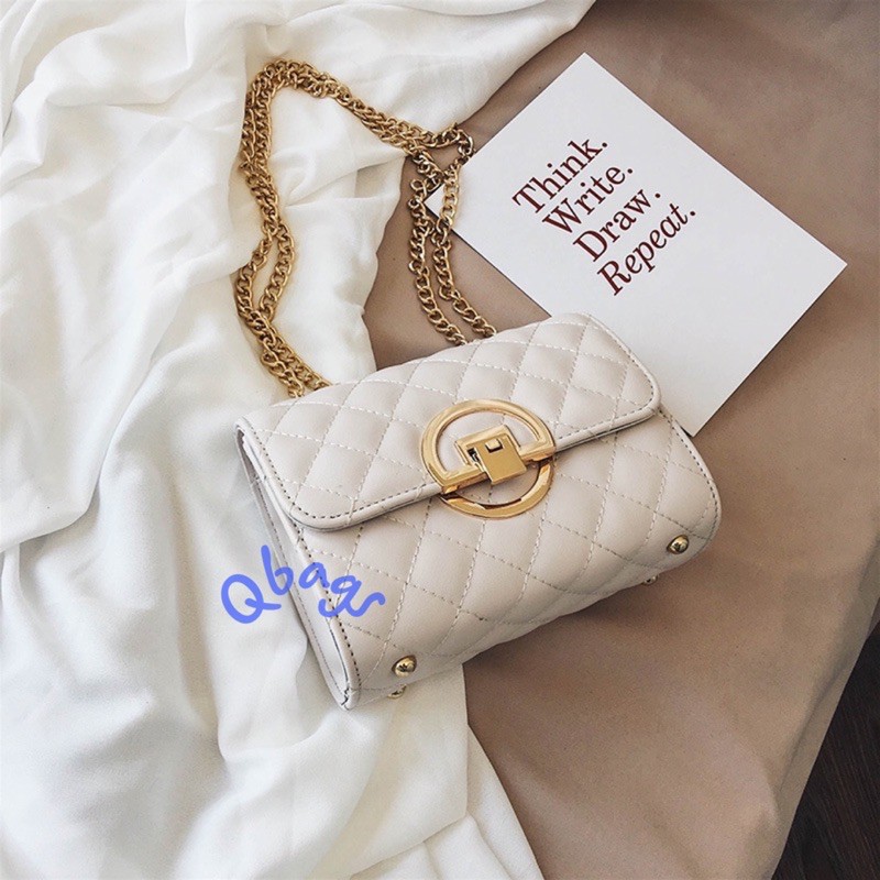 TÚI ĐEO CHÉO DÂY XÍCH NỮ DA PU MỀM MẠI QB05 | BigBuy360 - bigbuy360.vn