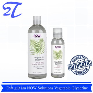 Tinh chất giữ ẩm NOW Solutions Vegetable Glycerine 100% Pure 118ml / 473ml