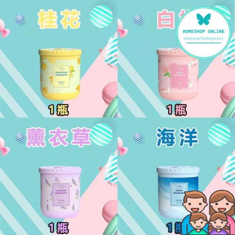 Sáp thơm phòng sáp thơm khử mùi nhà vệ sinh toilet ô tô với 4 mùi hương tự nhiên 190g
