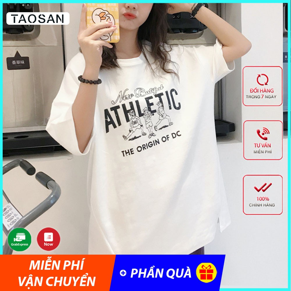 [QUÀ TẶNG LÀ 1C KHÂUTRANG] Áo phông tay lỡ form rộng nữ họa tiết chất thun mềm Taosan | BigBuy360 - bigbuy360.vn