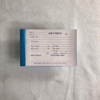 BIÊN NHẬN 2 LIÊN 15x10cm 30 BỘ