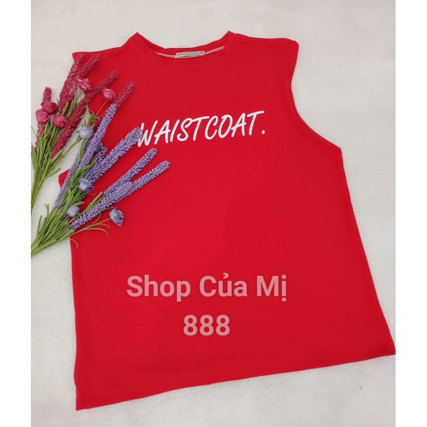 Áo Ba Lỗ Unisex Form Rộng in chữ WAISTCOAT cá Tính M0102