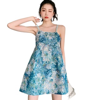 đầm dây họa tiết phong cách hàn quốc cho nàng chubby ( thời trang vickyy.g - anitagreen) N0922