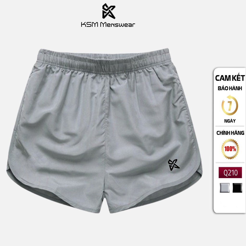 Quần Đùi Thể Thao Tập Gym Nam KSM Menswear Thiết Kế Xẻ Bầu Phù Hợp Chạy Bộ, Bơi Lội Q210
