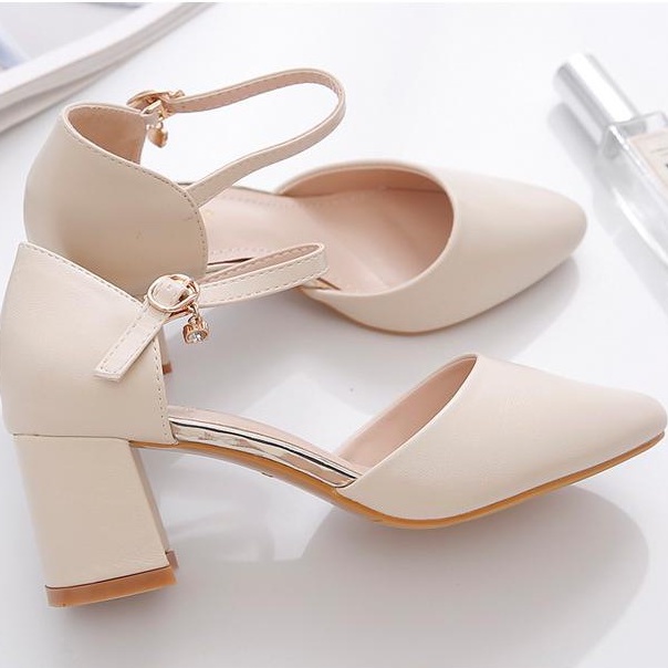 Giày cao gót nữ 5cm TTC16 đế vuông siêu tôn dáng