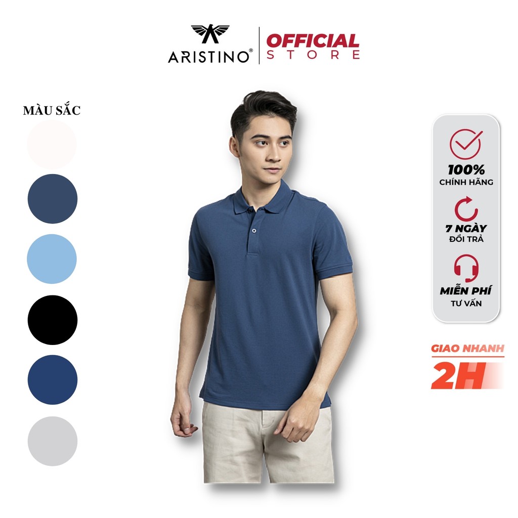 Áo Polo Nam, Áo Thun Nam ARISTINO Trơn Có Cổ Chất Cotton Cao Cấp - Apsr01