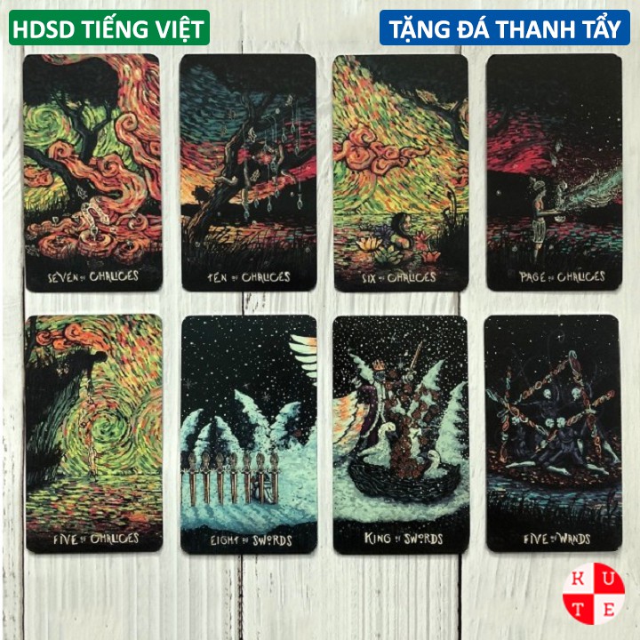 Bài Tarot Prisma Visions 78 Lá Cán Bóng Giấy Dày Tặng File Hướng Dẫn Tiếng Việt Và Đá Thanh Tẩy