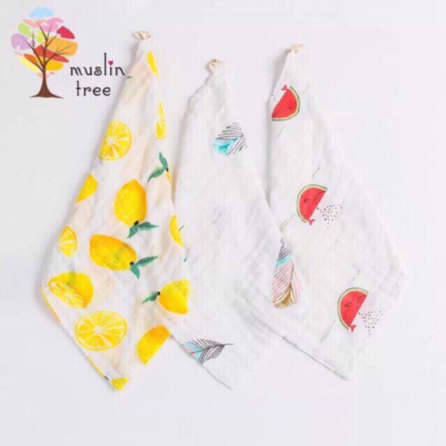 Sét 3 khăn sữa sợi tre Muslin tree