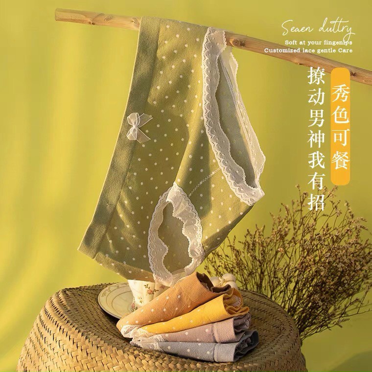 Quần lót nữ cotton viền ren  cực đẹp thoáng mát mềm mịn- QL42