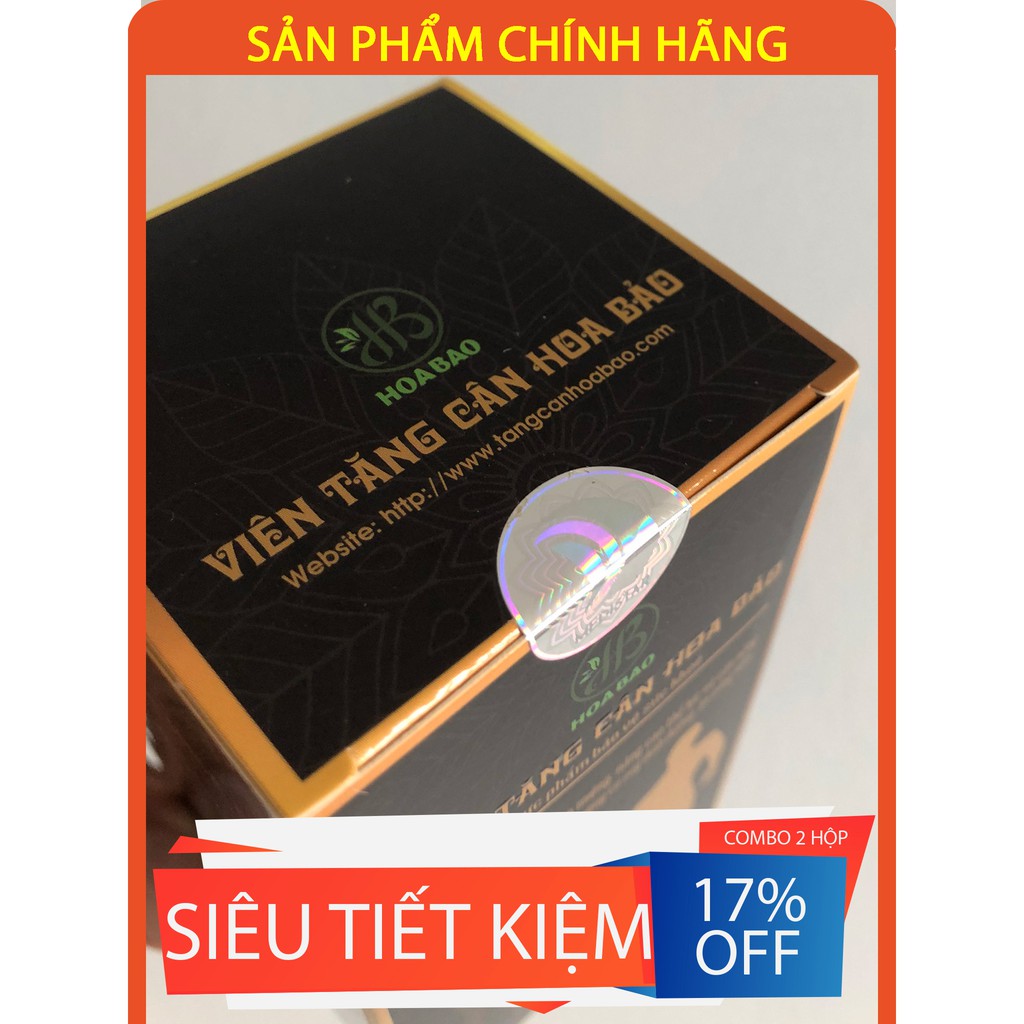 [Combo2 hộp] Viên tăng cân Hoa Bảo - Viên tăng cân cho người gầy - Mỗi hộp 60 viên | BigBuy360 - bigbuy360.vn