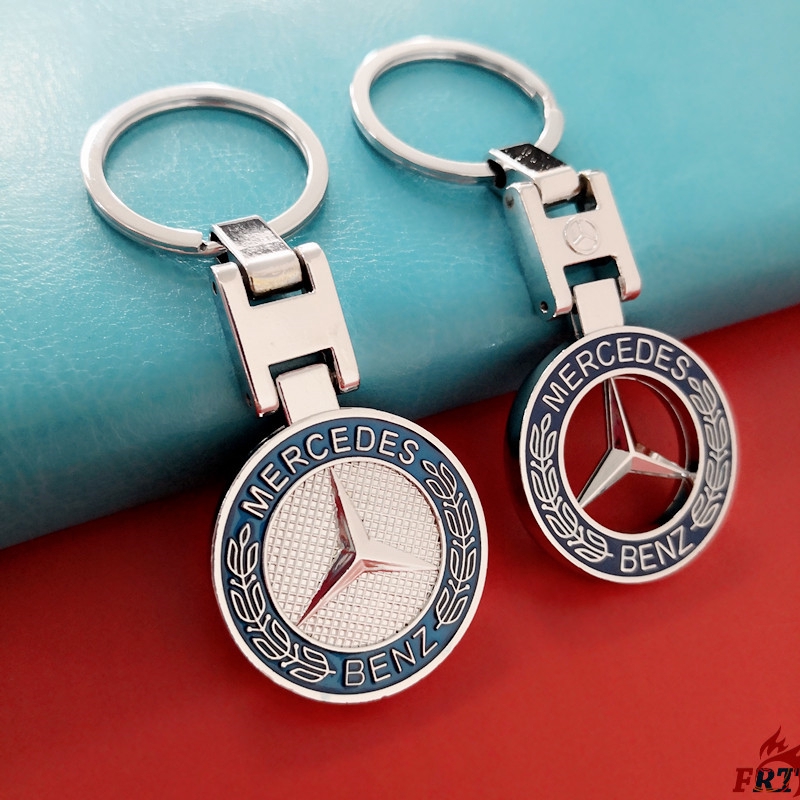 Móc khóa hình logo xe hơi Benz bằng kim loại độc đáo