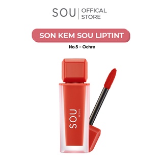 Son Kem Lì Màu Cam Đất SOU 7g, Mềm Mịn Lâu Trôi, Dưỡng Ẩm Môi Tối Ưu