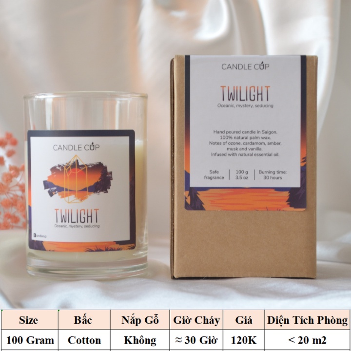Nến Thơm hương biển AGAYA Candle Cup - Mùi TWILIGHT
