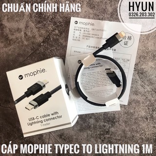 Cáp Mophie TypeC To Lightning 1m - Chuẩn Chính Hãng