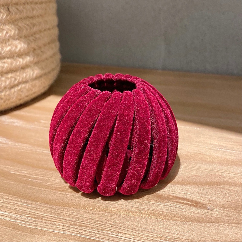 Kẹp Tóc Đuôi Ngựa Bằng Vải Tổ Chim Phong Cách Hàn Quốc