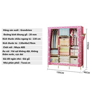 Tủ vải khung gỗ Grandview
