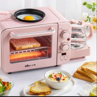 (HÀNG K CÓ SẴN) lò nướng màu hồng kèm chảo rán và bình hâm sữa cực dễ thương của bear