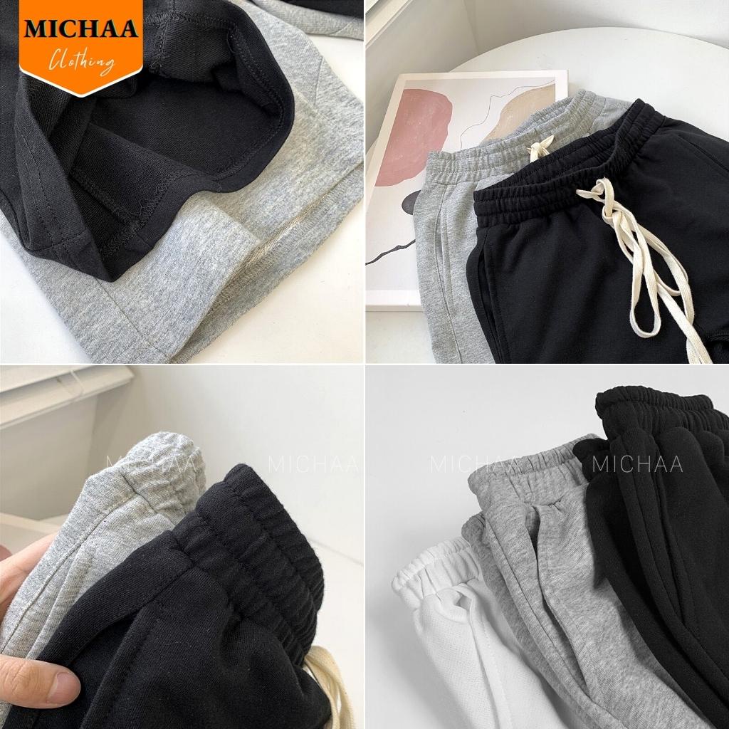 Quần Short NỈ DA CÁ Unisex  Quần Đùi Chất Nỉ Da Cá Nam Nữ Đều Mặc Được Basic - MICHAA
