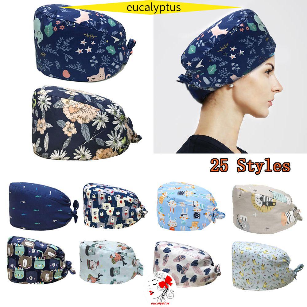 Mũ trùm đầu phẫu thuật bằng cotton co giãn có thể điều chỉnh gồm 25 kiểu màu tùy chọn sành điệu