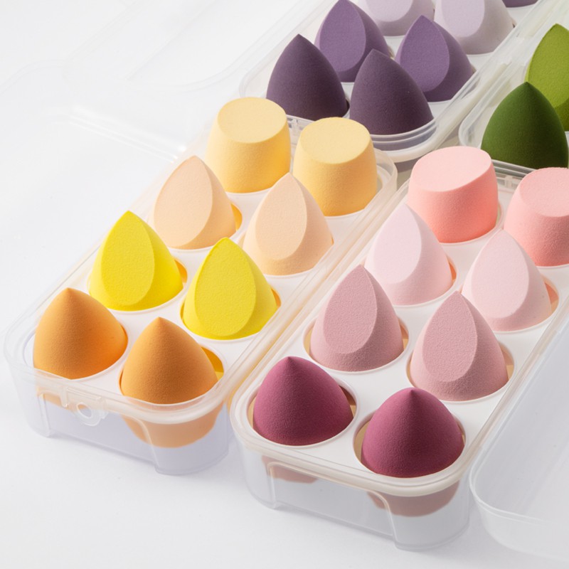 BEAUTY BLENDER (Hàng Mới Về) Mút Trang Điểm Hình Quả Trứng Mềm Mại Chống Mồ Hôi Có Thể Sử Dụng Dạng Ướt Và Khô