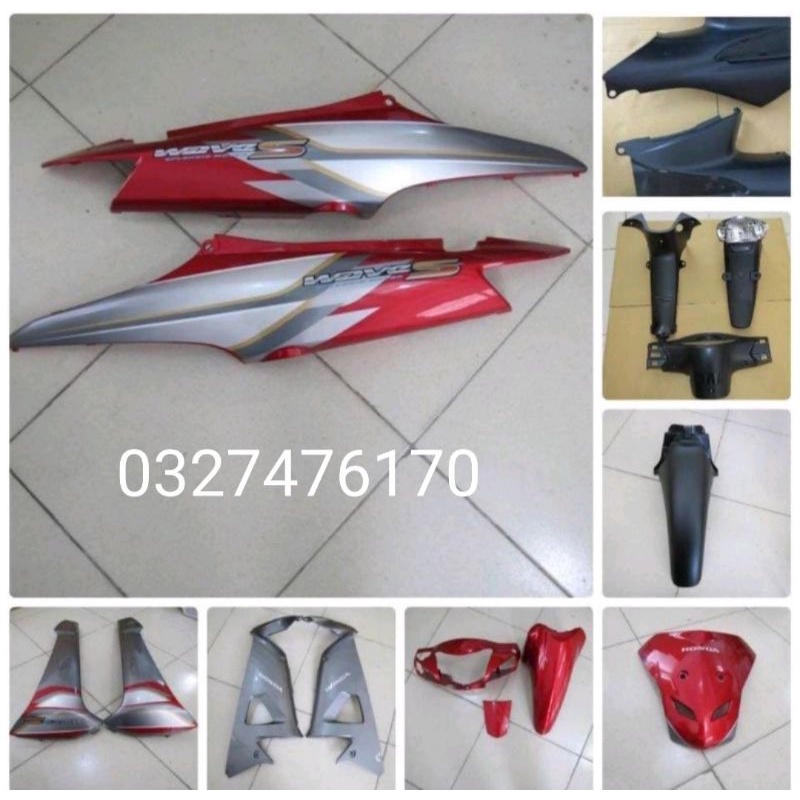 Bộ nhựa dàn áo xe WAVE S100 2007-2009 màu đỏ zin honda