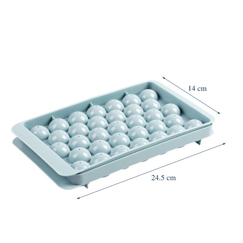 Khay đá bi tròn tủ lạnh 33 viên có nắp đậy