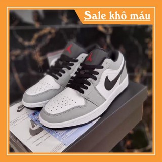 [FREESHIP- BẢO HÀNH 12 THÁNG] GIÀY THỂ THAO NAM NỮ 𝐉𝐨𝐫𝐃𝐚𝐧 𝟏 XÁM CHỈ ĐỎ THẤP CỔ HOT TREND FULL BOX BILL