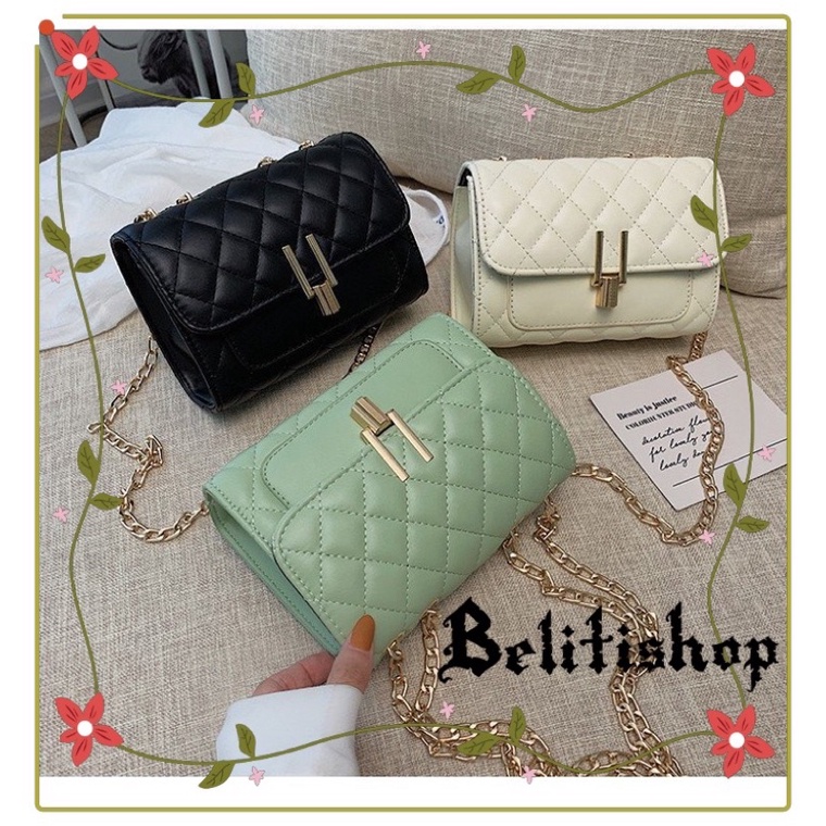 [AFF7SPP Giảm 30K đơn 150K] Túi xách nữ đeo chéo cao cấp khoá Y thời trang Hàn Quốc