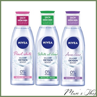 Nước tẩy trang da mụn NIVEA 200ml tím ,nước tẩy trang cho da dầu xanh ,nước tẩy trang dưỡng ẩm hồng