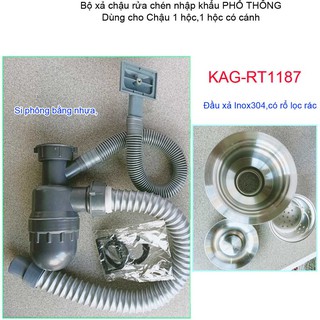 BỘ XẢ CHẬU CHÉN BÁT 1 HỐ KAG-RT1187