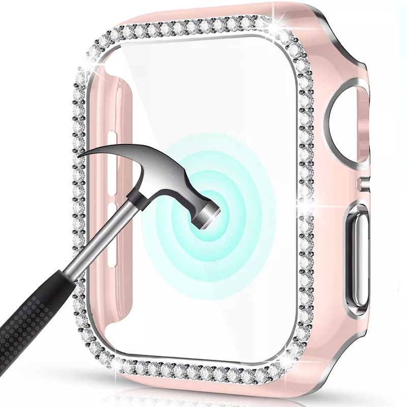 Bộ Ốp Bảo Vệ Mặt Đồng Hồ + Kính Cường Lực 45mm 41mm 40mm 44mm 42mm 38mm Cho iwatch series 7 3 4 5 6 SE