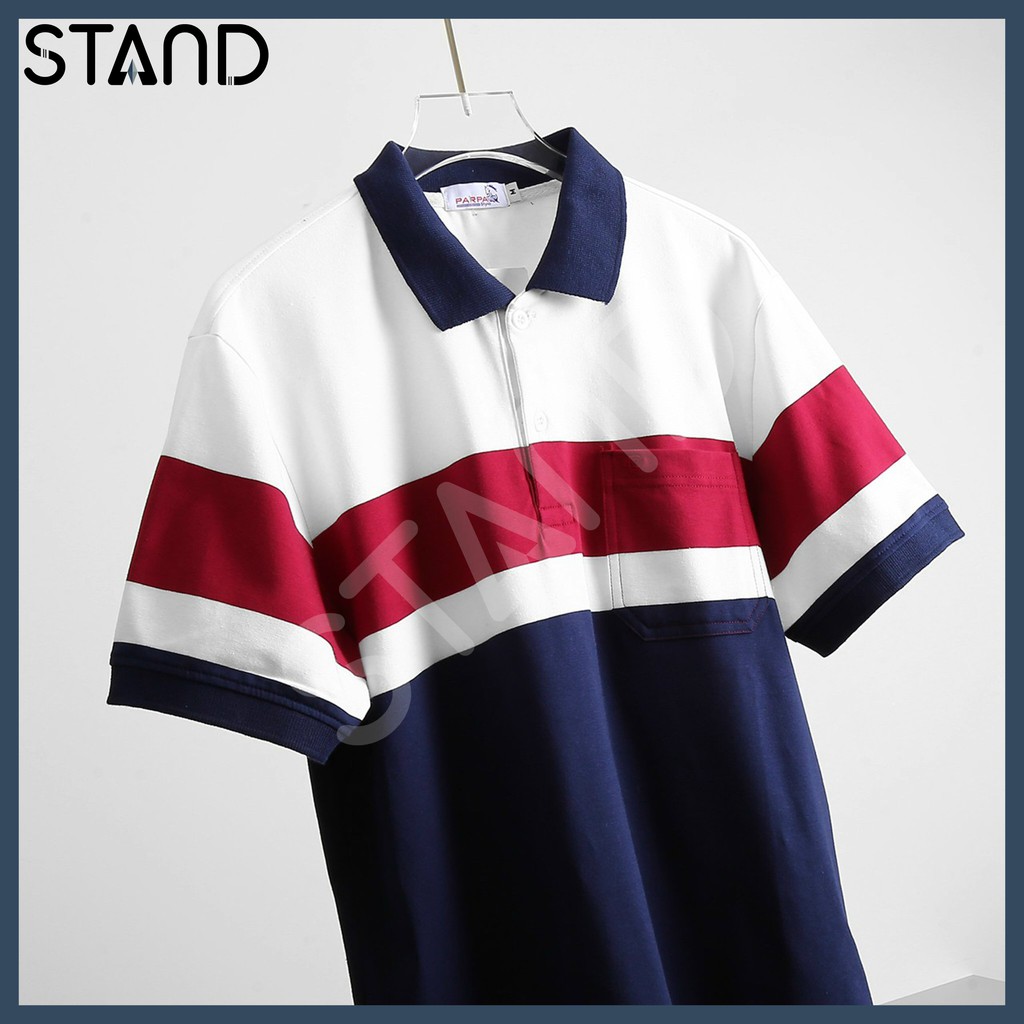 Áo Thun Nam 💕𝘍𝘳𝘦𝘦𝘴𝘩𝘪𝘱💕  Áo Phông Tay Ngắn Papa Phối Màu Có Túi Thun Cotton Mềm Mịn  4 Màu 3 Size - Mã PS0013 - STAND | BigBuy360 - bigbuy360.vn