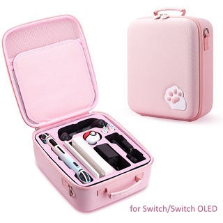 Mới mèo paw túi bảo quản cho nintendo switch oled bảo vệ hộp đựng di động nintend switch phụ kiện trò chơi