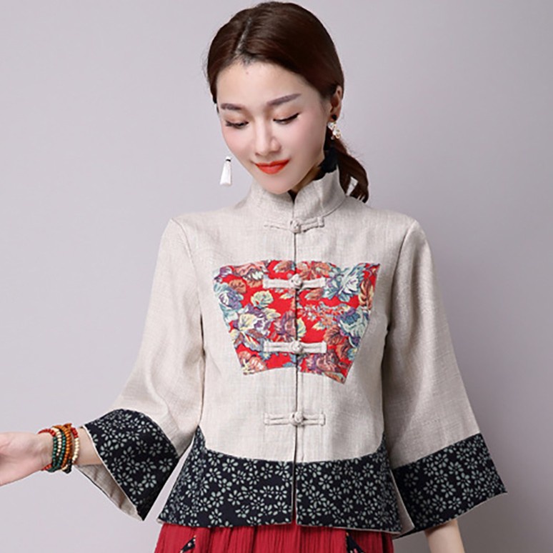Áo Khoác Cardigan Kiểu Sườn Xám Truyền Thống Trung Hoa Cho Nữ