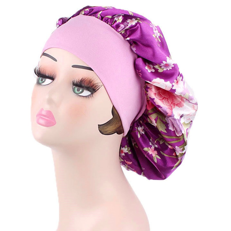 Wmmb Mũ Trùm Đầu Ban Đêm Băng Đô Rộng In Họa Tiết Hoa Cho Nữ Chemo