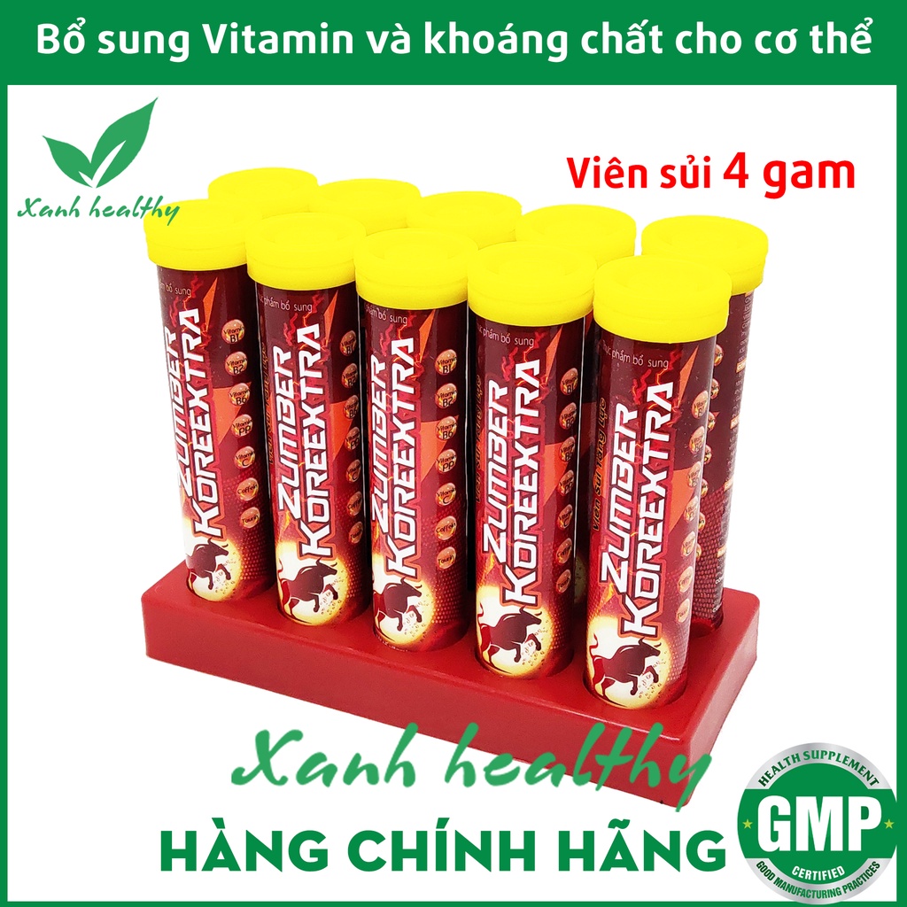 Viên sủi Tăng Lực Zumber - bổ sung vitamin, taurin, giúp tăng sức đề kháng, giảm căng thẳng mệt mỏi- Tuýp 20 viên