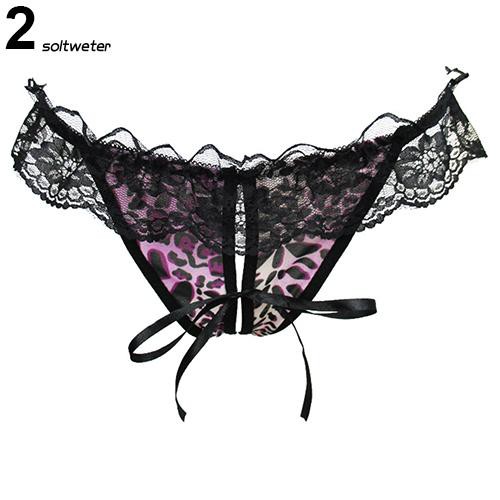 Quần lót phối ren họa tiết da báo phong cách quyến rũ dành cho nữ