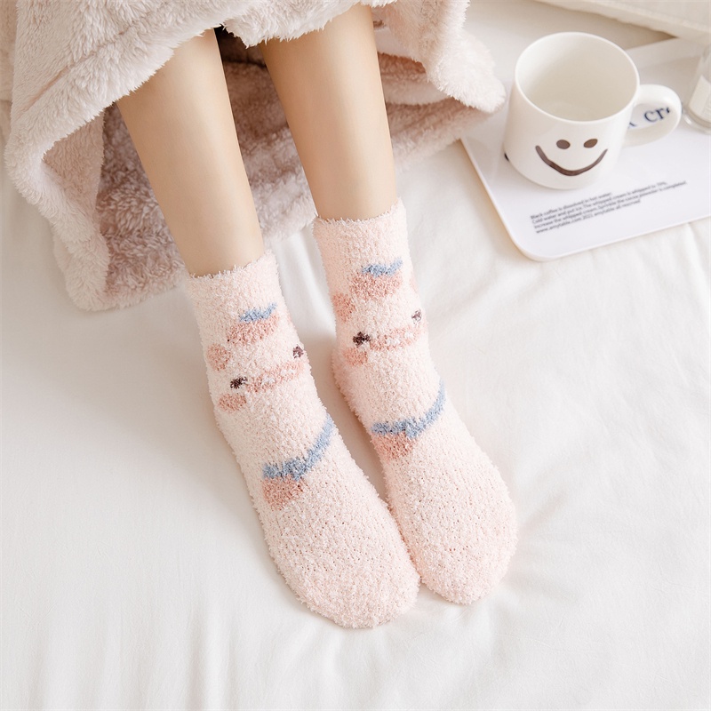 Vớ cotton siêu mềm giữ ấm hình động vật hoạt hình thời trang hàn quốc