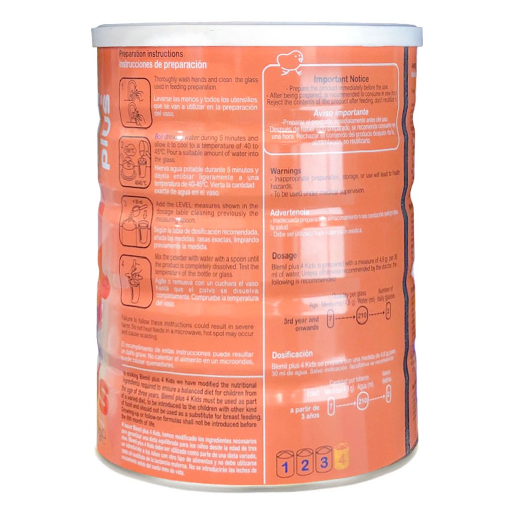 [CHÍNH HÃNG] Sữa Bột Blemil Plus - 4 Hộp 800g (Cho bé trên 3 tuổi)