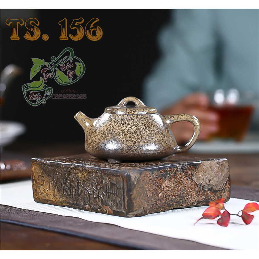 [Mã ICBBACK1219 hoàn 20K xu đơn 0Đ] Ấm Tử Sa Đá Khoáng Nung Củi - Thạch Biều