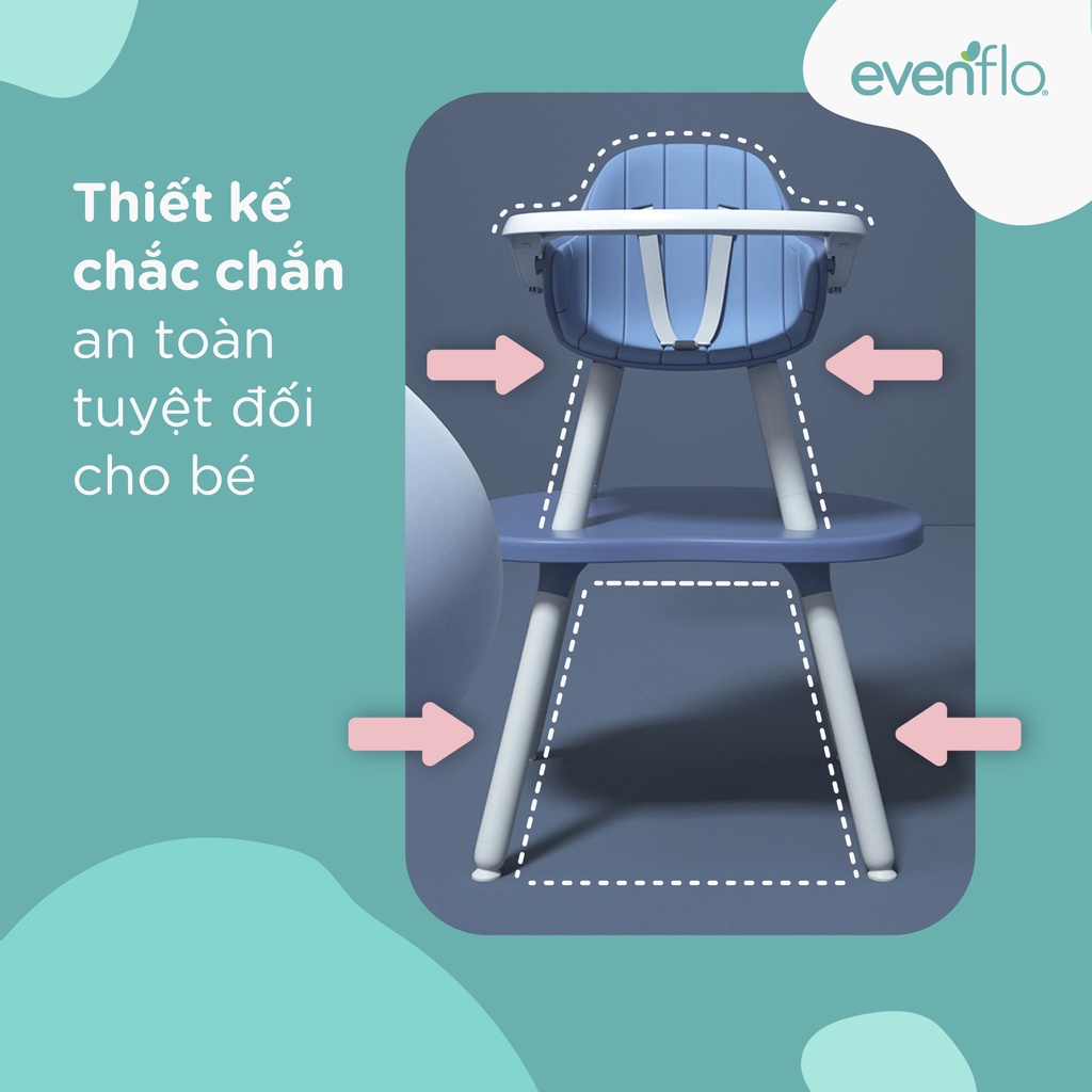 Ghế ăn dặm Evenflo Peanut 3-in-1