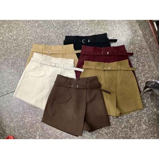 [Hàng sẵn] Quần short giả váy nữ, Chất vải da lộn cao cấp, quần sooc nữ phong cách thời trang HQ tặng kèm đai