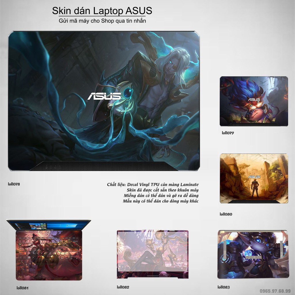 Skin dán Laptop Asus in hình Liên Minh Huyền Thoại _nhiều mẫu 11 (inbox mã máy cho Shop)