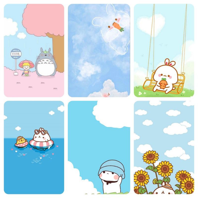 12 card sticker bé mochi