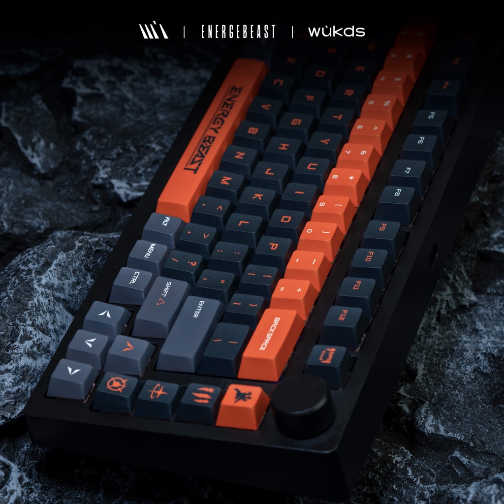 WUKDS ENERGE BEAST Keycaps 143 Phím PBT Thuốc nhuộm thăng hoa Keycaps Cherry Profile Keycaps dành cho Bàn phím cơ Cherry Gateron MX Switch